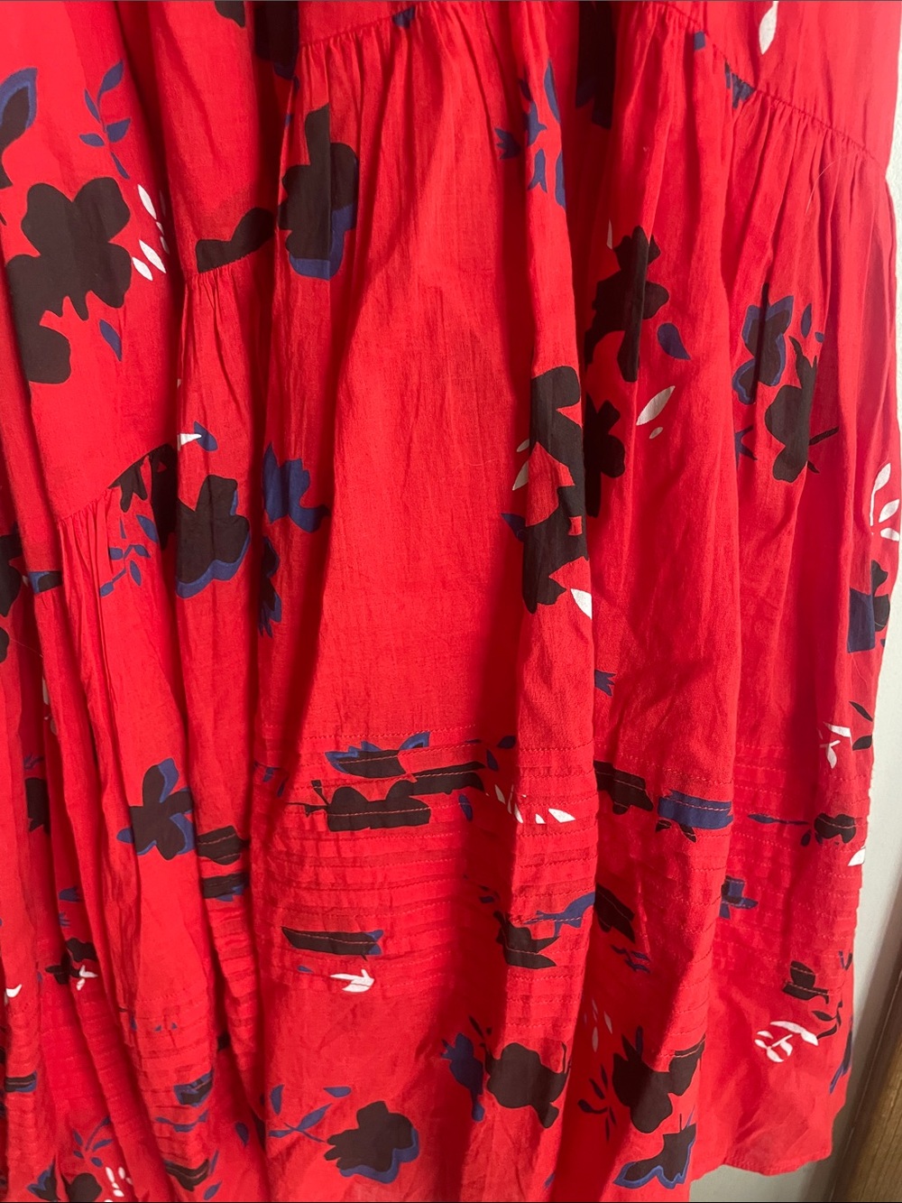 Apiece Apart Amaro Wrap Dress Red Floral - Picture 9 of 14